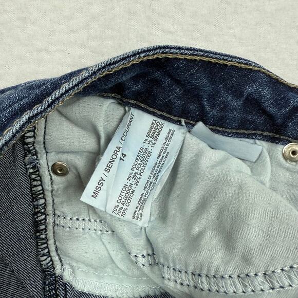 Women's Nine West Cigarette Fit Skinny Leg 14R Dark Wash - Picture 5 of 5